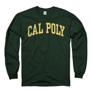  Cal Poly Pomona Broncos Green Arch Long Sleeve T Shirt 