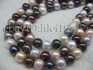 2strs AA 11 12mm luster MIX thick skinned pearl4143  