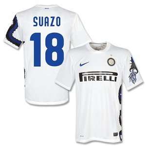    11 Inter Milan Away Jersey + Suazo 18 (Fan Style): Sports & Outdoors