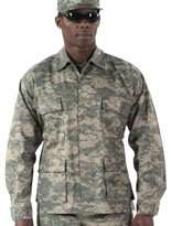   BDU Digital Camo Shirt Jacket, Army Digital Camo, Medium Clothing