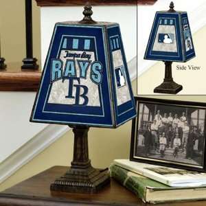  MLB Tampa Bay Rays Art Glass Table Lamp: Sports & Outdoors