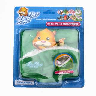 NEW ZHU ZHU PETS HAMSTER BED & BLANKET GREEN GIFT  