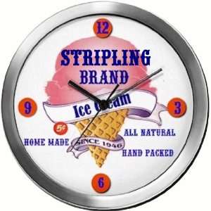  STRIPLING 14 Inch Ice Cream Metal Clock Quartz Movement 