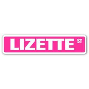  LIZETTE Street Sign name kids childrens room door bedroom 