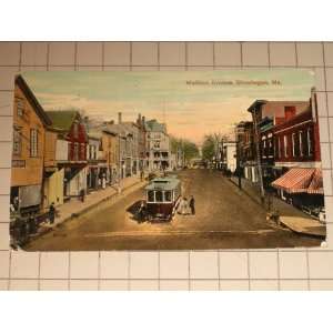  1913 Post Card: Streetcar, Madison Avenue, Skowhegan 