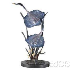 SPI Brass Sting Ray Duo Sculpture  