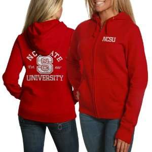   Carolina State Wolfpack Ladies Red Victoria Full Zip Hoodie Sweatshirt