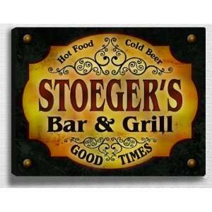  Stoegers Bar & Grill 14 x 11 Collectible Stretched 