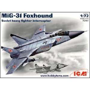  ICM MODELS   1/72 Mig31 Foxhound Soviet Heavy Fighter 