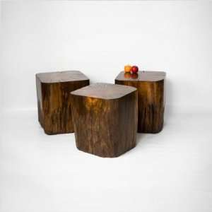  Carved Stump Coffee Table Finish: Oil: Home & Kitchen