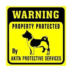  WARNING: AKITA WITH ATTITUDE dog pet sign: Home & Kitchen