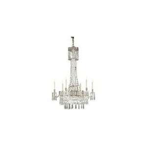 Thomas OBrien Paulina Crystal Chandelier in Polished Silver with 