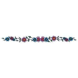  Purple Flower Arm Band Temporary Tattoo 1.5x9: Jewelry