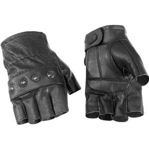 River Road Carlsbad Mens Shorty Leather Cruiser Motorcycle Gloves 