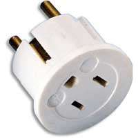 American to European Grounded Schuko Outlet Plug Adapter German France 