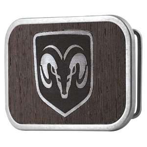   Official Dodge Ram Car Logo Belt Buckle Wood Framed 