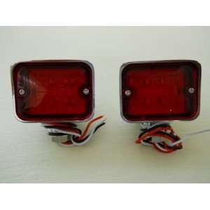  Red 6 LED Hot Rod Classic Car Stop Turn Brake Tail Lights 