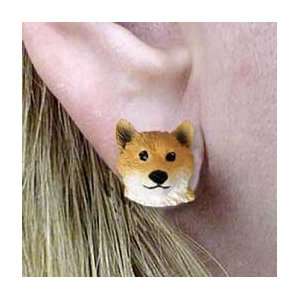  Shiba Inu   Dog Figurine Jewelry   Earrings Post/stud 
