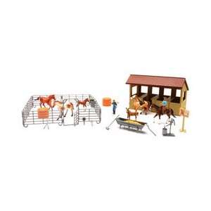  Country Life Large Farm Playset   Horses: Toys & Games