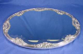 Vintage CAMUSSO PERU Sterling LARGE Footed Plateau Mirror  