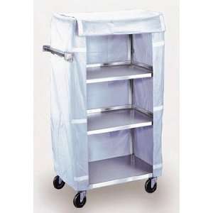  Stainless Steel Linen Cart   3 Shelf Cart, without Cover 