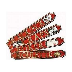 Casino Game 4 inch x 24 inch Cutouts (package of 4)