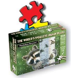    Jigsaw Puzzle 234 Pieces 4X6 Peekaboo Raccoon Toys & Games