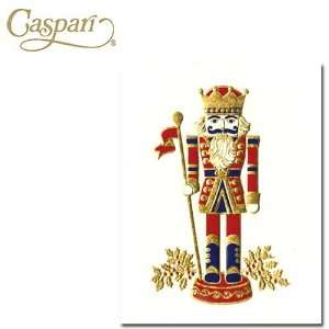  Caspari Gift Card Holders 80081ENC Nutcracker Embossed 