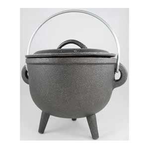  AzureGreen Plain Cast Iron Cauldron 6 diameter 