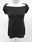 KENNETH COLE REACTION Black Knit Cap Sleeve Cut Out Detail Shirt Size 