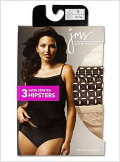 JMS Satin Stretch Hipsters   3 Pairs   M1SSF3  