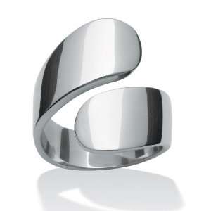  Lux Stainless Steel Bypass Ring Size 9 Lux Jewelers 