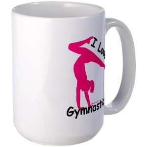  Gymnastics Mug   Love Sports Large Mug by CafePress 