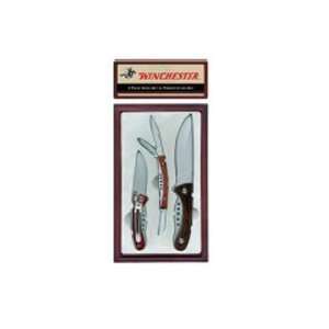  Winchester 22 41278 3 Piece Wood Handled Knife Set: Home 