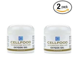  Cellfood Skin Care Oxygen Gel, 2 ounce Jar 2 Bottle Value 