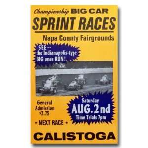  1975 Calistoga Sprint Car Racing Poster Print