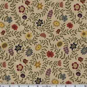  45 Wide All A Buzz Sprawling Flowers Linen Fabric By The 