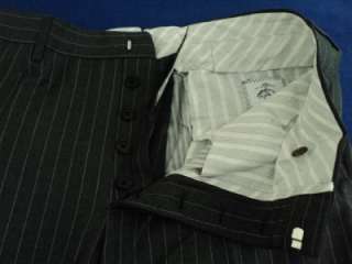   BB BF Super 130s Side Vent Grey Pinstripe SUIT Sz 3 42 R Caruso  