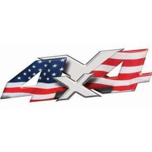 Custom 4x4 Decals   American Flag   1.75 h x 6 w