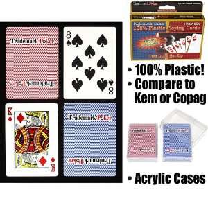    2 Decks of Trademark Plastic Playing Cards: Sports & Outdoors