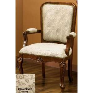 Bordeaux Regina Arm Chair With Providence Stone Fabric  