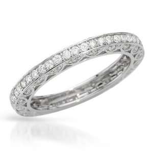 Channel Ring With 1.05ctw Genuine Diamonds Beautifully Designed in 14K 