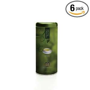 Ceylon Teas Organic Green Tea Canister, 20 Count (Pack of 6):  