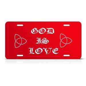   Symbol God Is Love Father Son Spirit Metal License Plate Wall Sign Tag