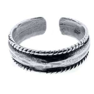  Toe Ring Sterling Silver (925) Rope Edge: Jewelry