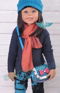   Kawaii Checkered Girl Handbag Shoulder Bag Bowknot Children Fashion