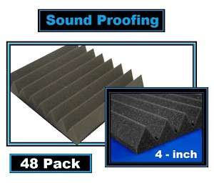 48)Wedge(4 Acoustic Foam Studio Sound Proofing(12 inch  