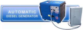 Automatic Diesel 5,500 Watt Generator  Automatically starts when the 