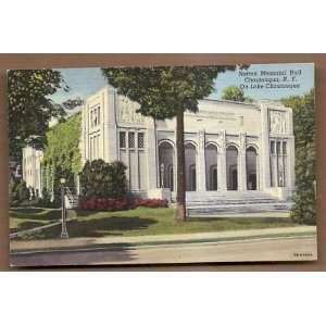    Postcard Norton Memorial Hall Chautauqua New York 