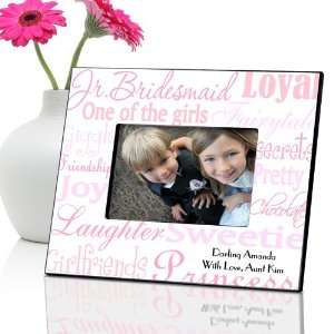   Personalized Junior Bridesmaid Frame   Shades of Pink Baby